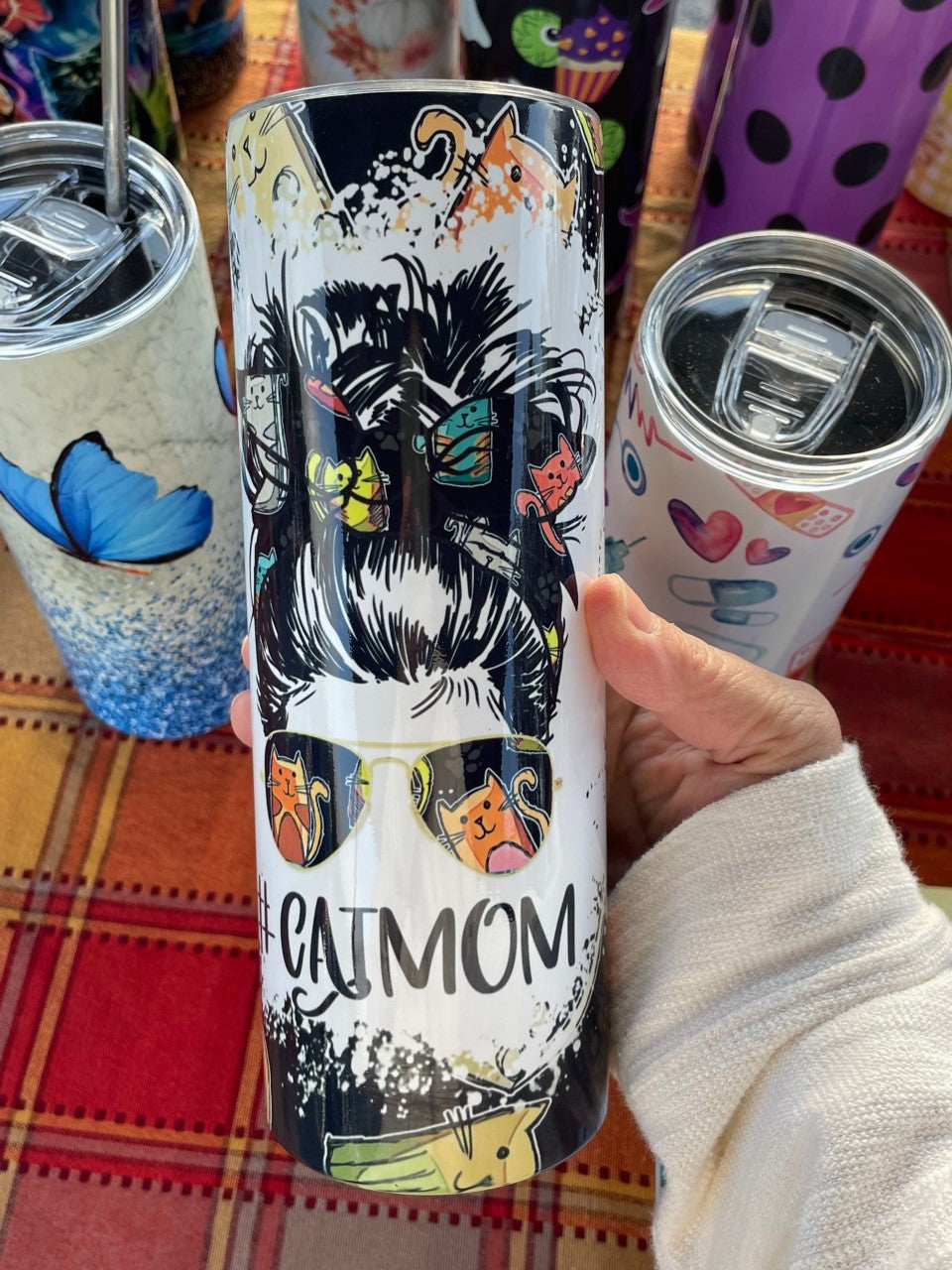 Cat Mom 20 oz Stainless Steel Tumbler